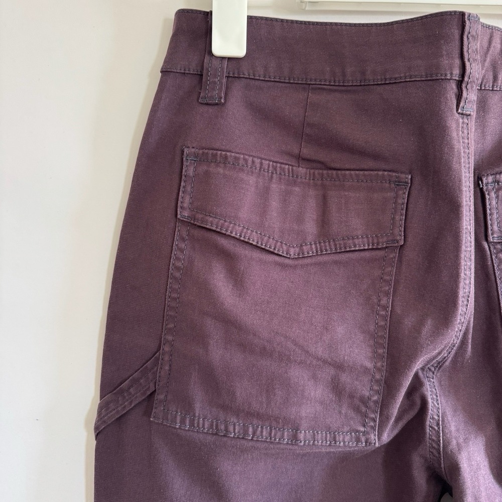 Cabi Deep Plum Carpenter Pant 10 NWT‎ 3926 Purple Goth Whimsigoth Lyocell Cotton - Picture 4 of 14
